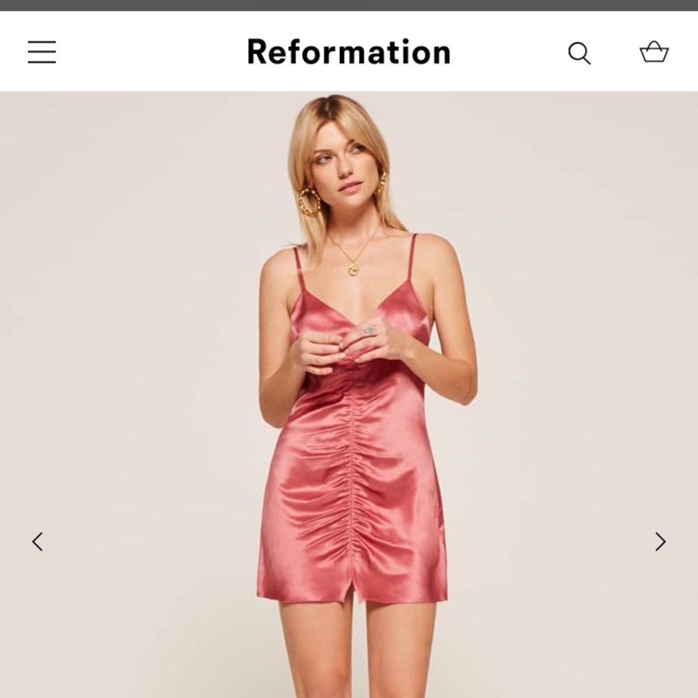 Black silk Reformation “posh dress” NWT